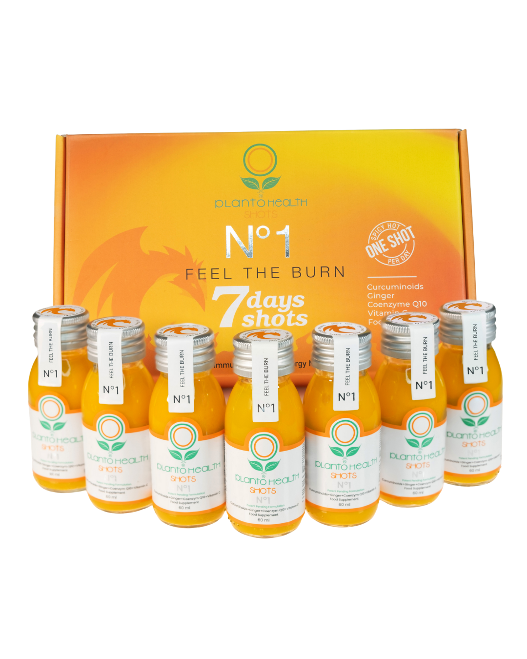 PlantoHealth Shots No1 (Kurkumin+Zencefil+Vitamin C+Koenzim Q10)-AVANTAJLI YEDİLİ PAKET